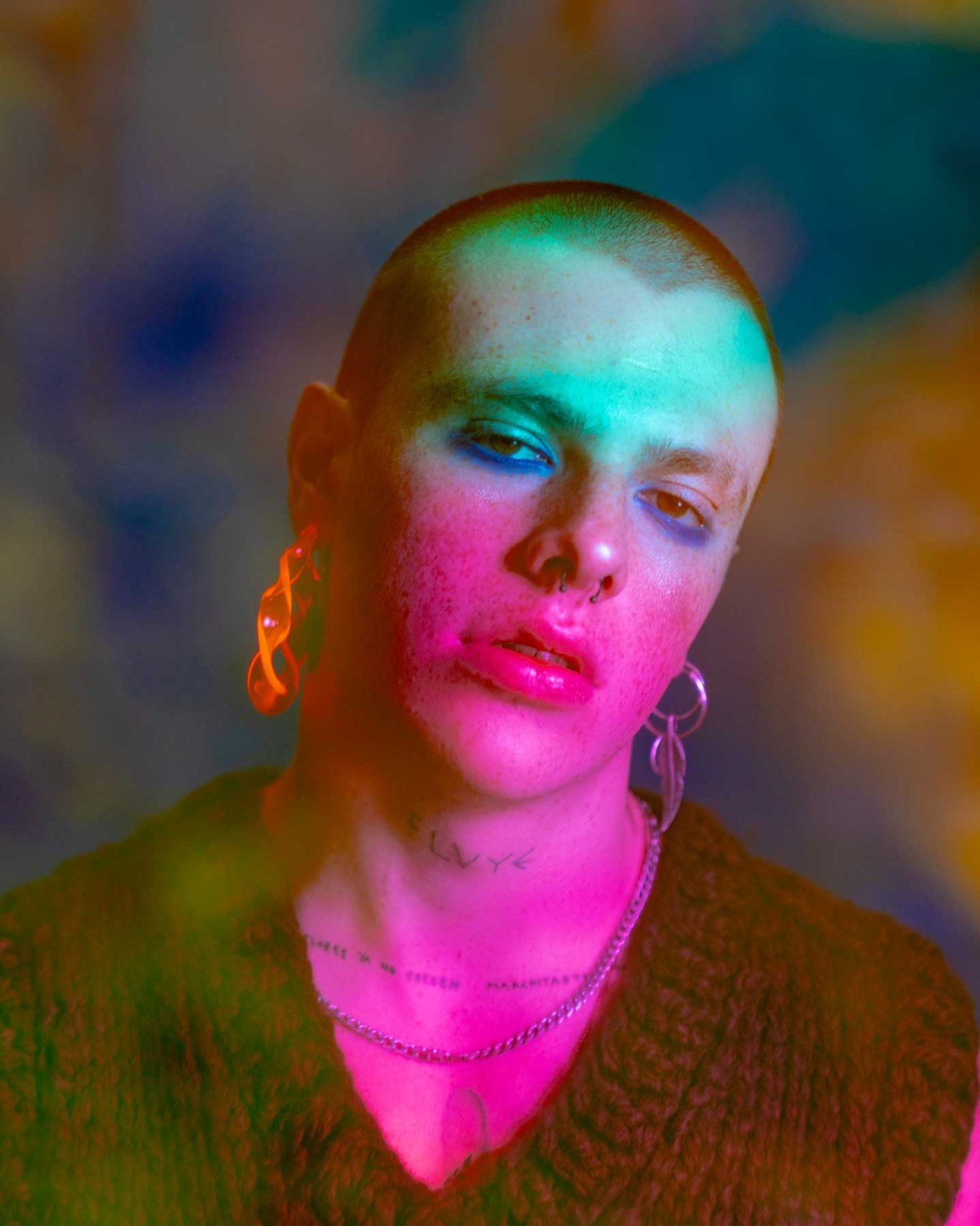 Tired Blue Portrait of Manuel Macías in “Tired Blue”, editorial for Kaltblut Magazine photographed by Raúl Rosillo.