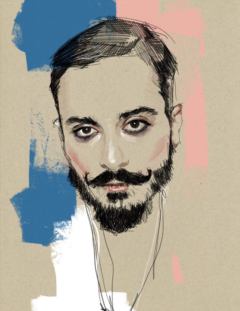 Raúl Rosillo Artistic illustration of Raúl Rosillo created by the illustrator Tito Merello, expressive drawing