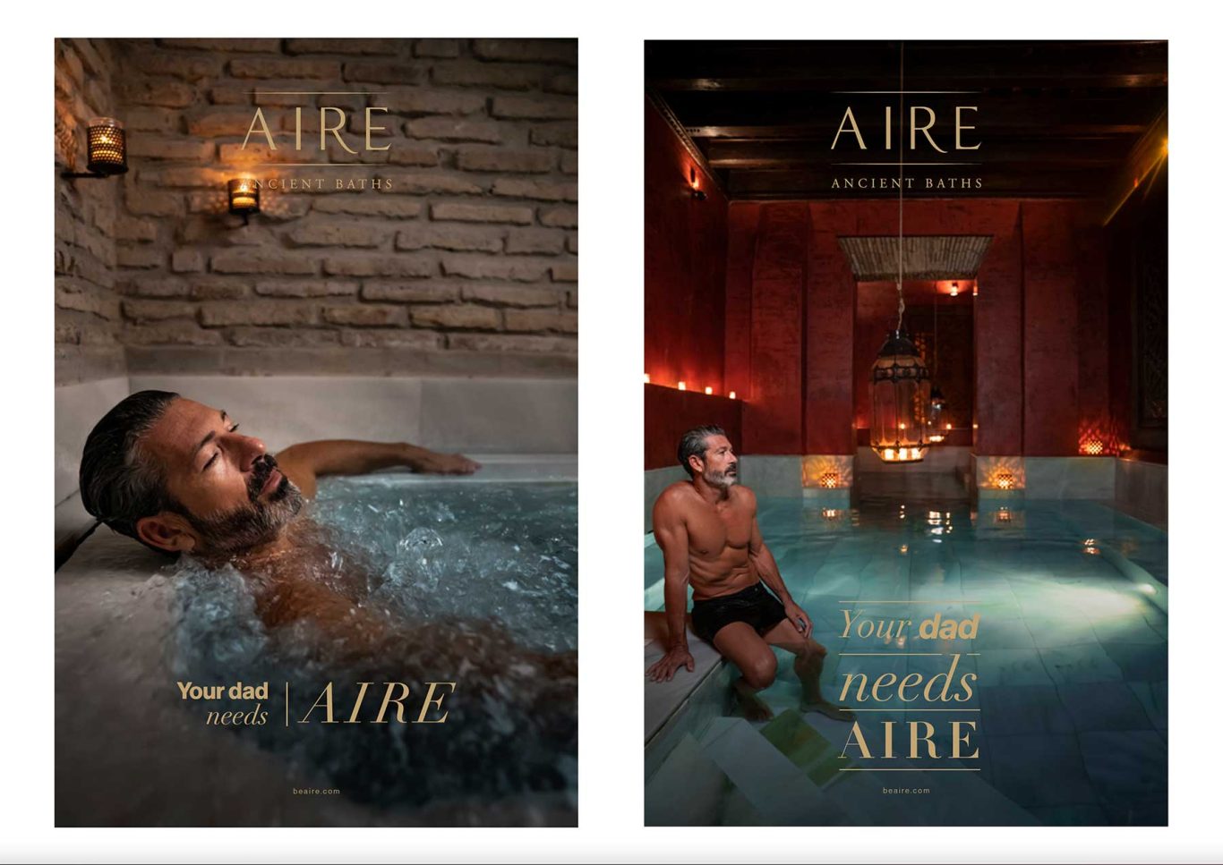 Global Campaign Art Direction System AIRE Ancient Baths global campaign visual design and art direction system by Raúl Rosillo