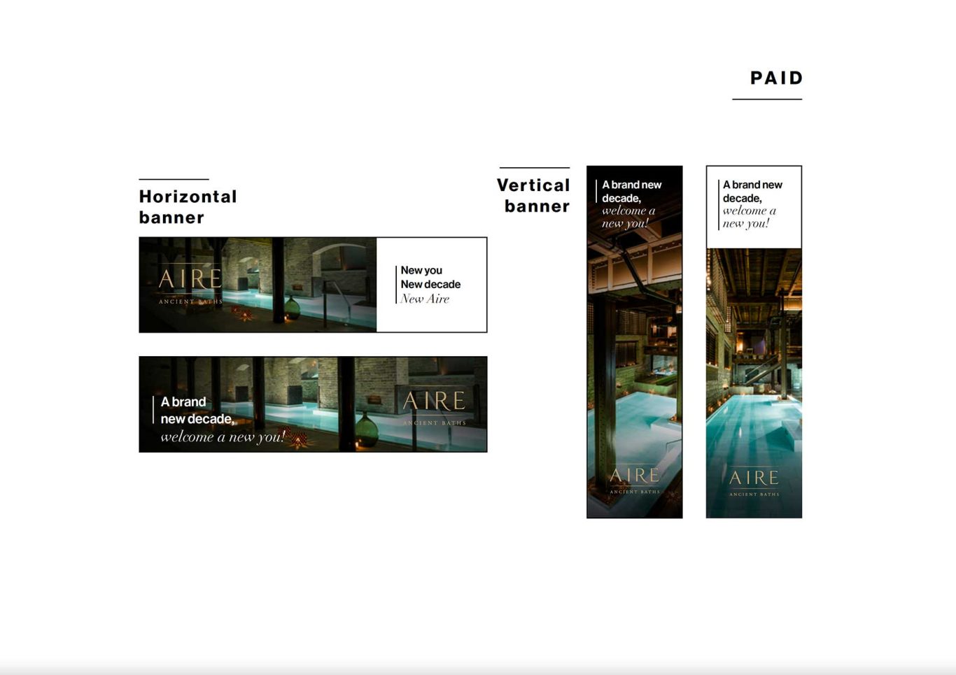 Global Campaign Art Direction System AIRE Ancient Baths global campaign visual design and art direction system by Raúl Rosillo