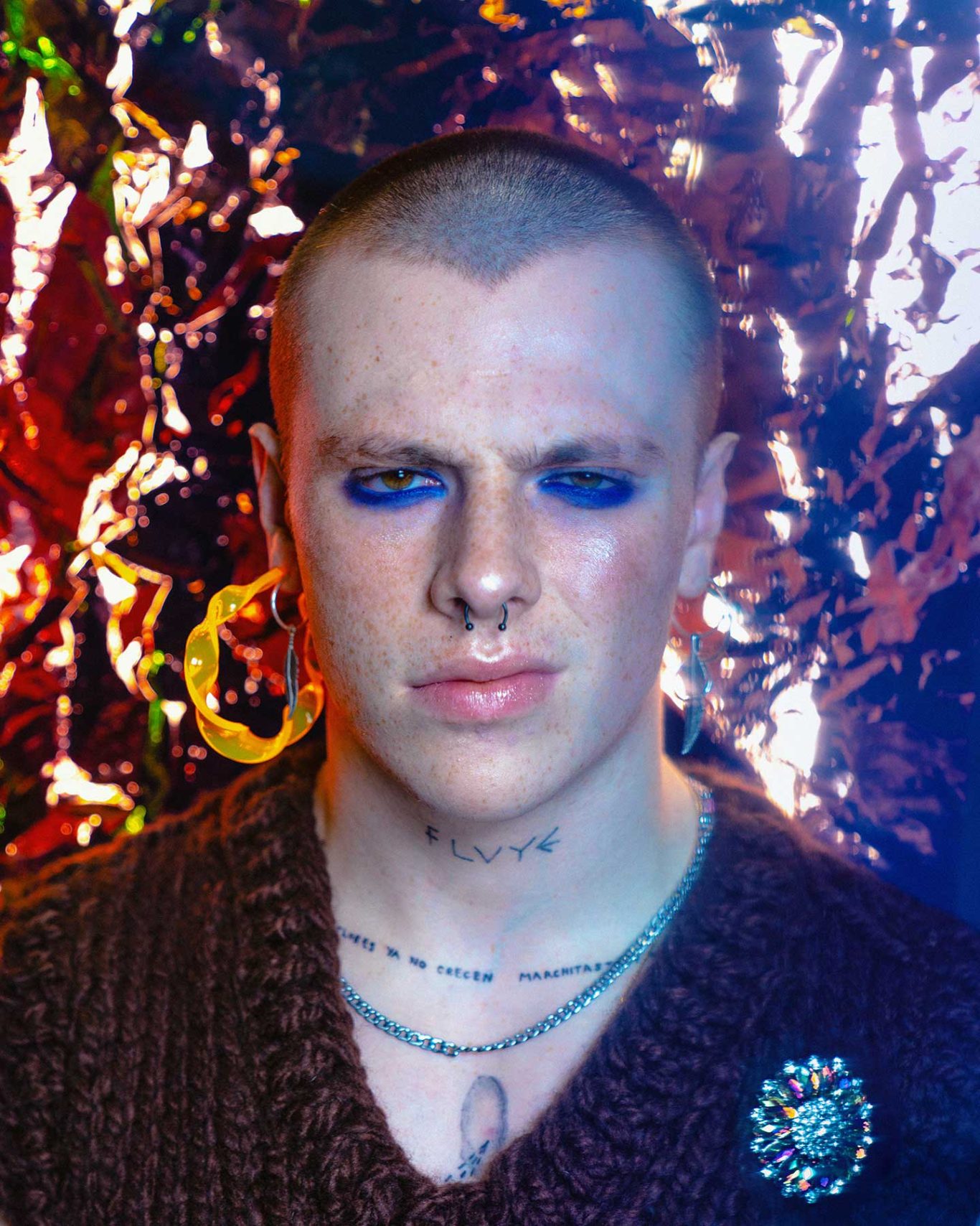 Tired Blue Portrait of Manuel Macías in “Tired Blue”, editorial for Kaltblut Magazine photographed by Raúl Rosillo.