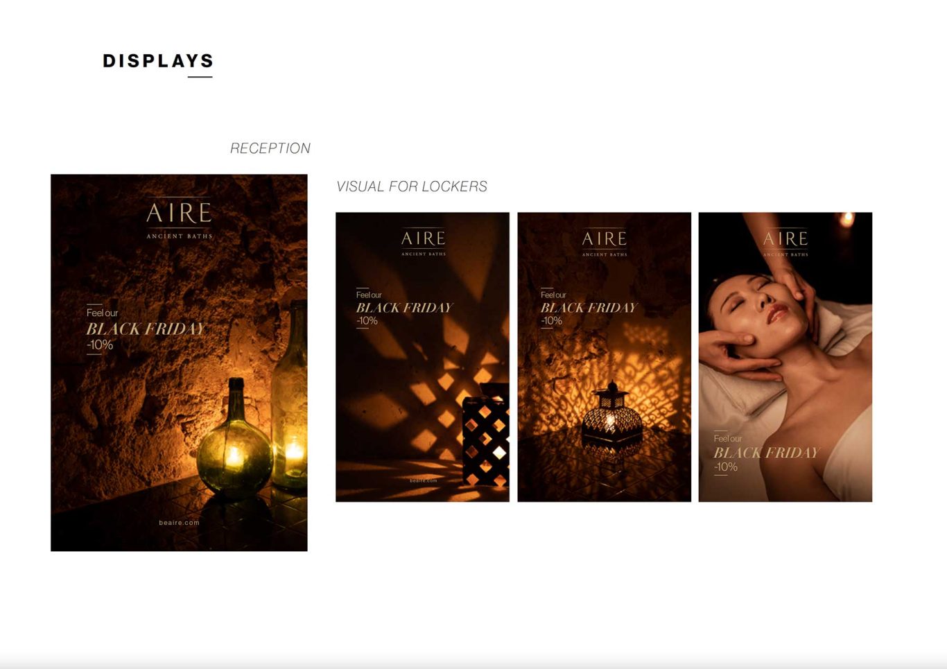 Global Campaign Art Direction System AIRE Ancient Baths global campaign visual design and art direction system by Raúl Rosillo