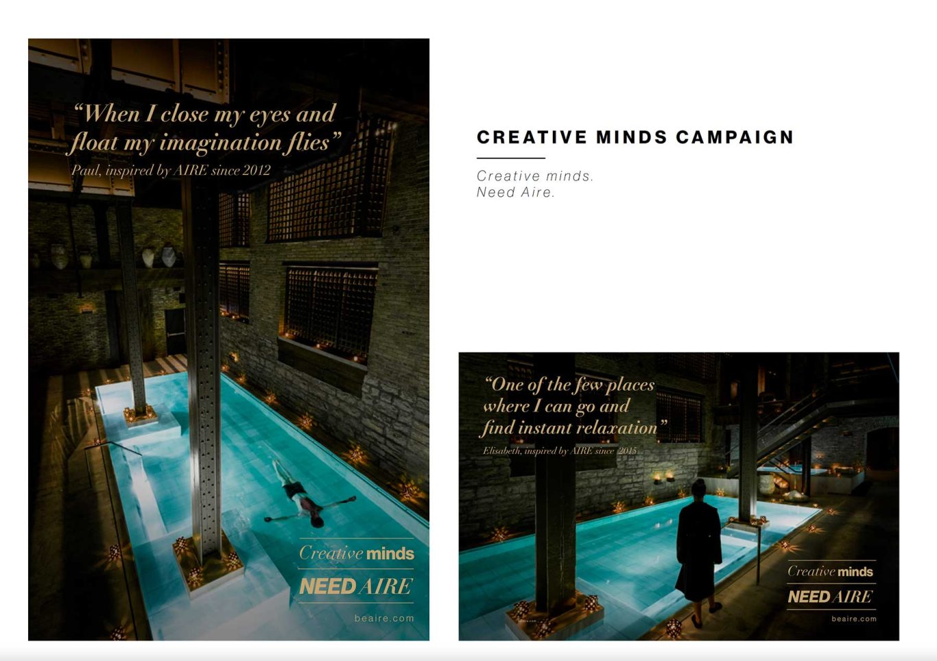 Global Campaign Art Direction System AIRE Ancient Baths global campaign visual design and art direction system by Raúl Rosillo