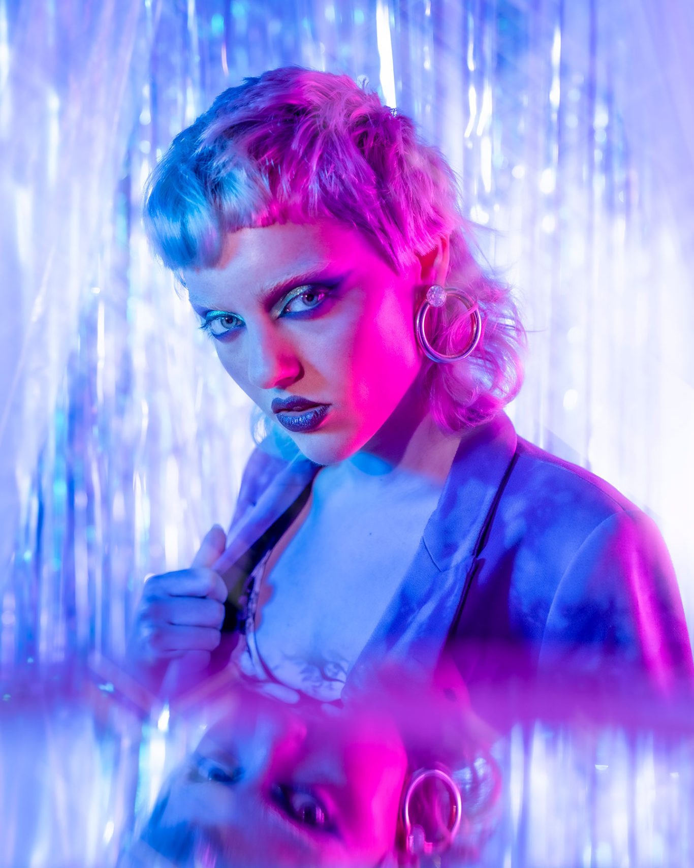 Lu Editorial portrait of artist Lu de la Fuente fab skum. Creative direction and photography by Raúl Rosillo.