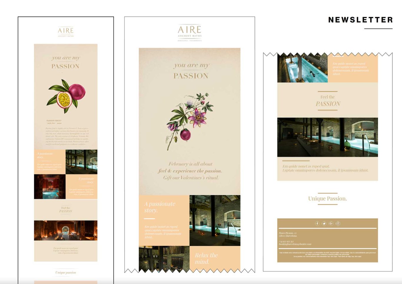 Global Campaign Art Direction System AIRE Ancient Baths global campaign visual design and art direction system by Raúl Rosillo