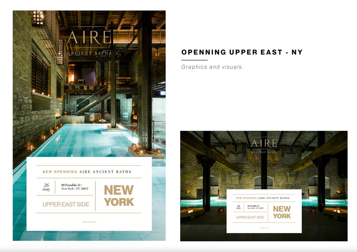 Global Campaign Art Direction System AIRE Ancient Baths global campaign visual design and art direction system by Raúl Rosillo